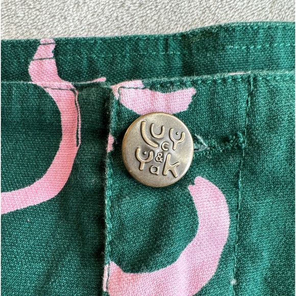 Lucy & Yak Camden Trousers Organic Cotton Watermelon Print Green Size 34 - Picture 7 of 16